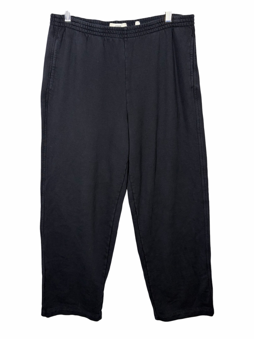 Vince Black Wide Leg Cotton Sweatpants Size Large